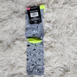 Knee Socks Beverly Hill Polo Club Gray Zebras Size 5-9
